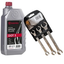 BREMBO L03010 Bremsflüssigkeit DOT 3 1L  + 3 Stk. Schlüssel Satz