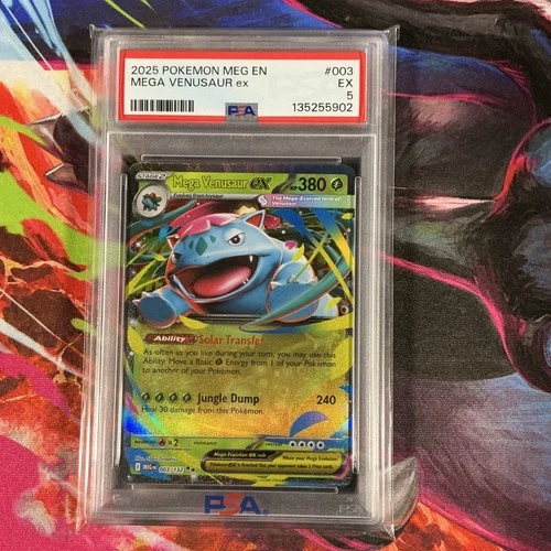 Pokémon Mega Venusaur EX Me01: Mega Evolution Double Rare Holo PSA 5 003/132