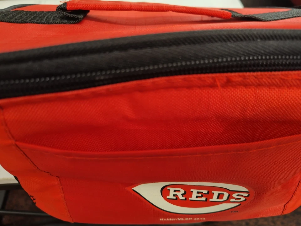 Bolsa de almuerzo aislada Cincinnati Reds bolsa refrigeradora con bolsillos MLB béisbol 2014 Foto 2 de 4