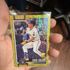2024 Topps Series One Isaac Collins Milwaukee Brewers Gold Parallel #202 /399