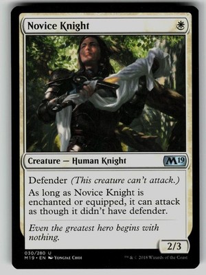Novice Knight 30 Core Set 2019 Magic: The Gathering Uncommon