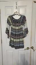 Win Win Womens Aztec Pinwheel Sleeve Tunic Size L-XL