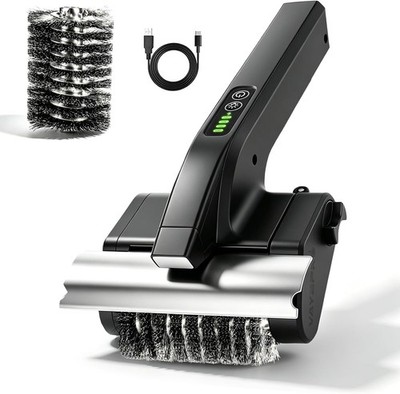 Electric Grill Brush,High Torque BBQ Cleaner with LED Light,Rechargeable Cordles