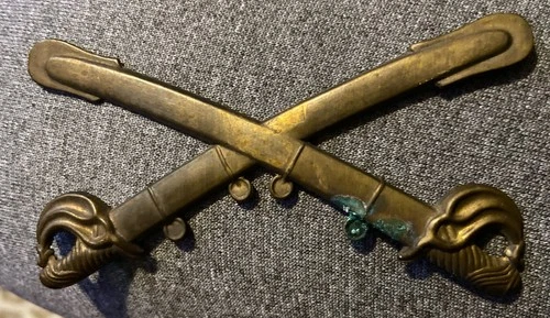 Civil War US Federal Army M1858 Cavalry Hat & Forge Cap Branch Insignia Badge?