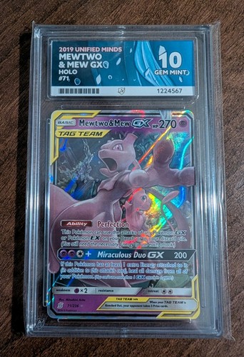 Mewtwo & Mew-GX graded ACE 10 for sale on eBay