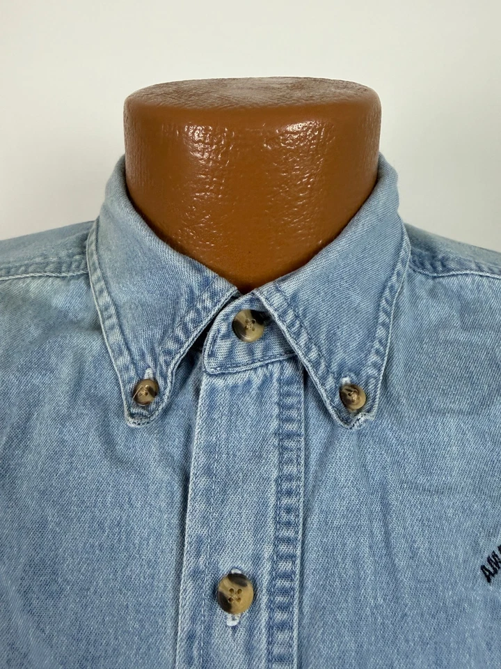 Винтажная мужская джинсовая рубашка American Bowling Congress турнир чемпионата среднего размера - Изображение 4 из 4