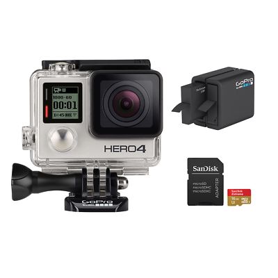 GoPro HERO4 GoPro hero4 GoPro HERO4 Silver Essential Bundle | eBay