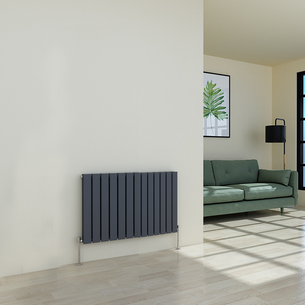 600 X 600 Anthracite Double Radiator Eucotherm Corus Duo Tube