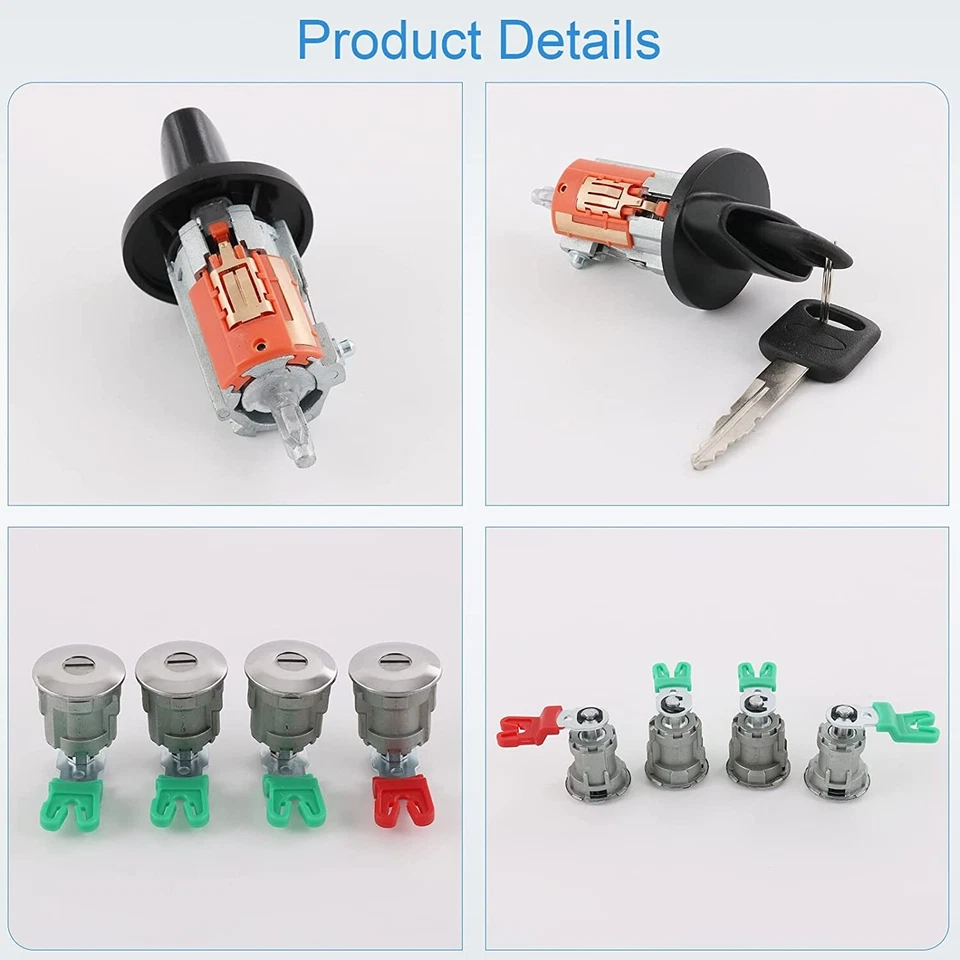Juego de cilindro de encendido y cerradura de 4 puertas 703369 para furgoneta Ford Econoline E150 E250 E350 Foto 4 de 4