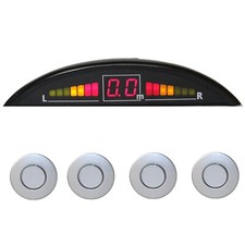 Einparkhilfe 4 Sensoren Silber zum nachrüsten parkhilfe rückfahrwarner PDC 3-21