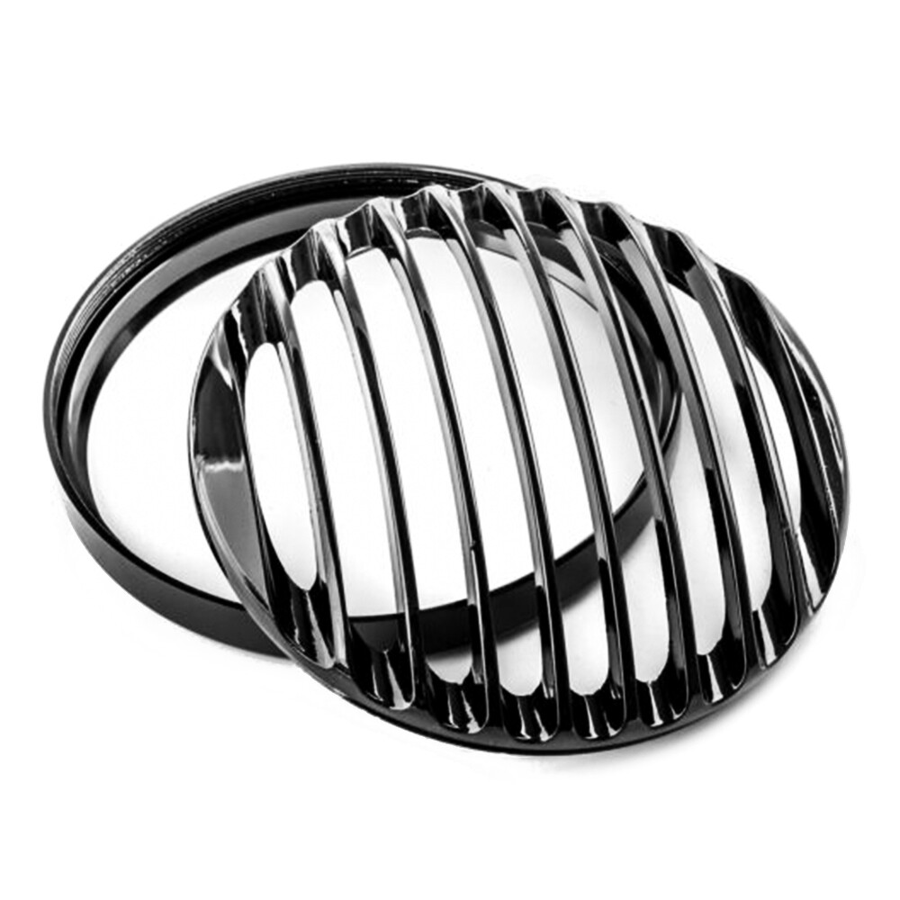 5.75" Motor Black Headlight Grill Cover For Sportster XL Dyna Softail