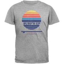 Surf's Up Cloudbreak Beach Heather Grey Adult T-Shirt