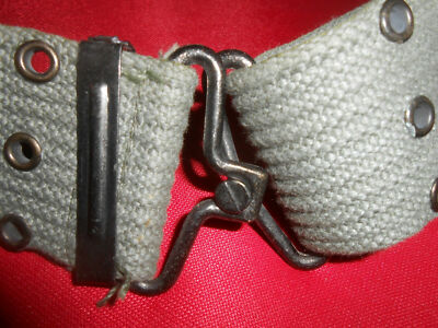 USGI Military LARGE Army Web PISTOL BELT &amp; Army Y SUSPENDERS Set LBE ALICE VGC E