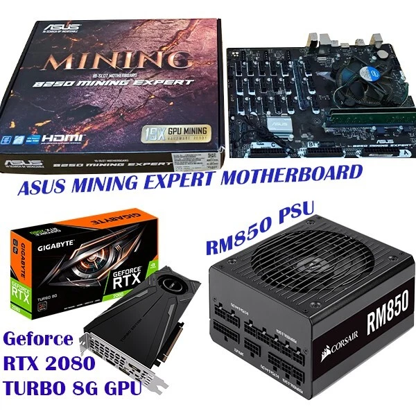 1700W GPU Mining Rig 3x Geforce RTX 2080 Turbo 8GB MINING EXPERT from Easycrypto - Image 2 of 4