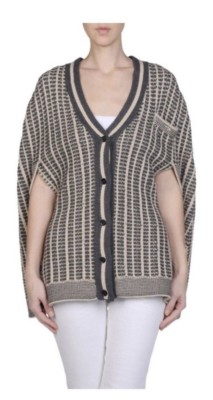 Jil Sander New $1,160.00 Alpaca & Wool Steel Grey Cape (Size: Large)