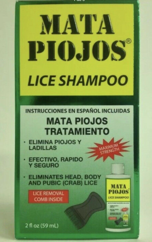 MATA PIOJOS MEDICATED LICE TREATMENT SHAMPOO, 2 FL. OZ. Exp. December