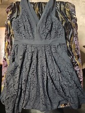 Free People Lovely In Lace Black Cut Out Mini Dress OB444417 Size XS