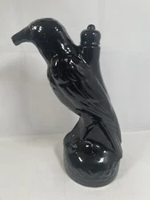 Rare Vintage Old Crow Vine / Beverage Decanter Bottle Crow Shaped 11.5”