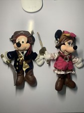 Walt Disney World Pirate Mickey and Pirate Minnie Bean Bag Plush