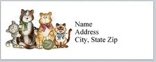 Personalized Address Labels Cute Cats (P 488)