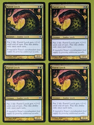 Putrid Leech x4 Alara Reborn 4x Playset Magic the Gathering MTG