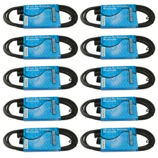 10 Pack 6 FT Foot Feet DMX 512 3 P Pin XLR Data Signal Transfer Cable Patch Cord