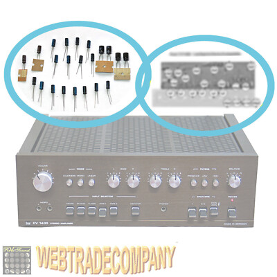 F. Dual CV1400 Eingangsimpedanzwandler 22-tlg. Elko Reparaturset+ Einbaulageplan