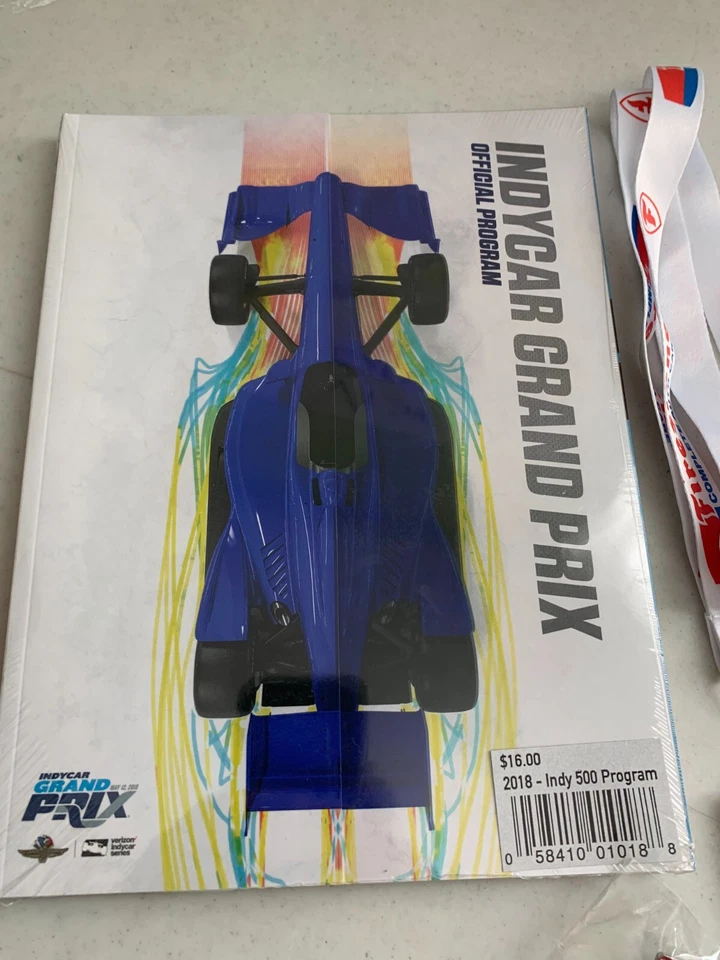 Tarjeta postal del programa Indy 500 Grand Prix Firestone Pins 2018 ¡¡NUEVA!!!  Foto 4 de 4