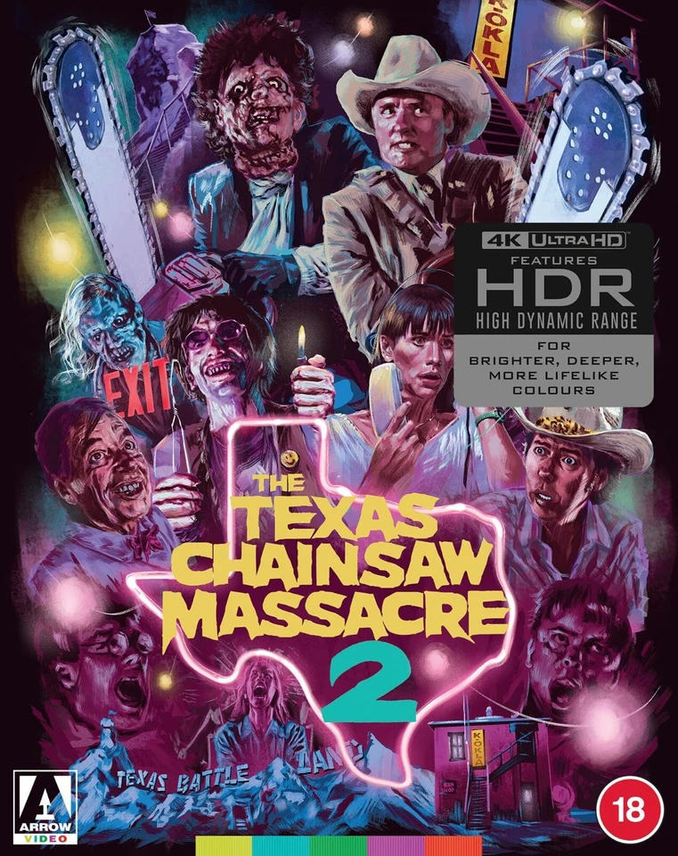 The Texas Chainsaw Massacre 2 4K Limited Edition Blu-ray (UK)[1986] Arrow Slip - Image 2 of 4