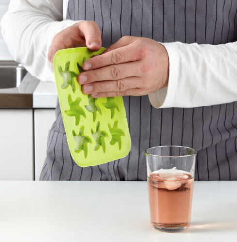 Ice Tray Flexible Rubber Cube Moulds FISH Flower Shape Jelly Maker BPA Free  Ikea