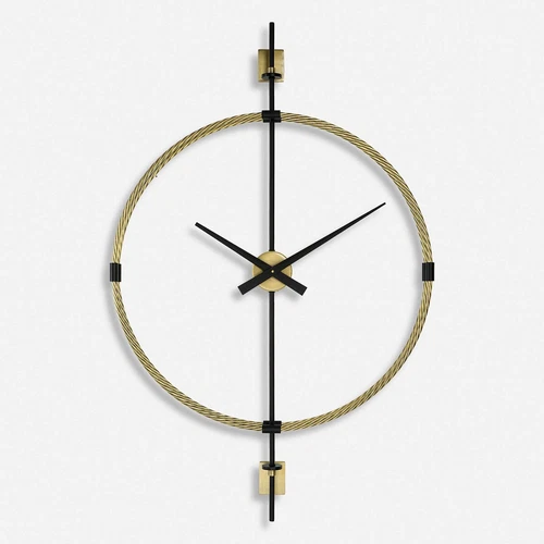 Time Flies Large Contemporary Modern Wall Clock Braided Frame ~ Uttermost 06106 - Picture 2 of 6