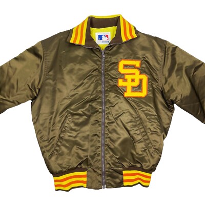 Vtg Rare MLB 80s San Diego Padres Starter Satin Bomber