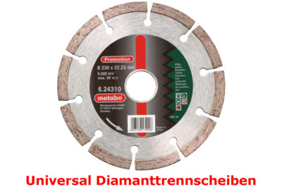 Metabo Diamanttrennscheiben 115 125 180 230 mm Winkelschleifer W WE WEA 22 24 26