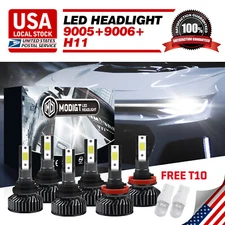 9005 9006 H11 LED Combo Headlight Fog Light Kit High Low Beam Bulb White 6000K