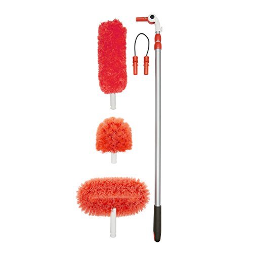 OXO Good Grips 3-in-1 Extendable Microfiber Long Reach Duster with Interchang...