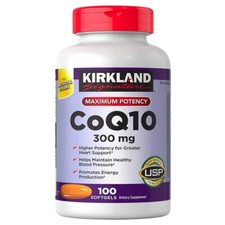 Kirkland Signature Coq10 300mg 100 Softgels-Supplementing with CoQ10 Supports