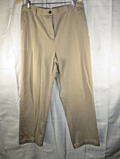 Lands  End Straight Leg Khaki Women  s Pants Size 14 Waist 36 inches