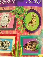 My Kitties Kitty Cats Portraits Artbox Puzzle Kittens 350 White Cat Kitten Pink
