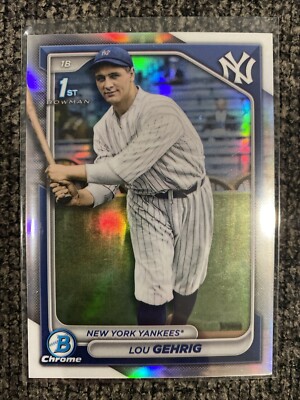 Lou Gehrig 2024 Bowman Chrome Retrofractor Refractor New York