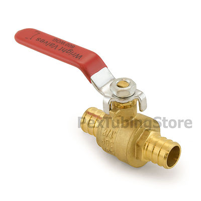 (60) 3/4'' PEX Crimp Style Shut-Off Brass Ball Valves for PEX Tubing, Full Port