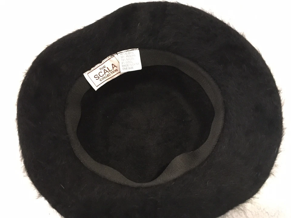 Sombrero cubo Scala Angora negro Foto 3 de 4