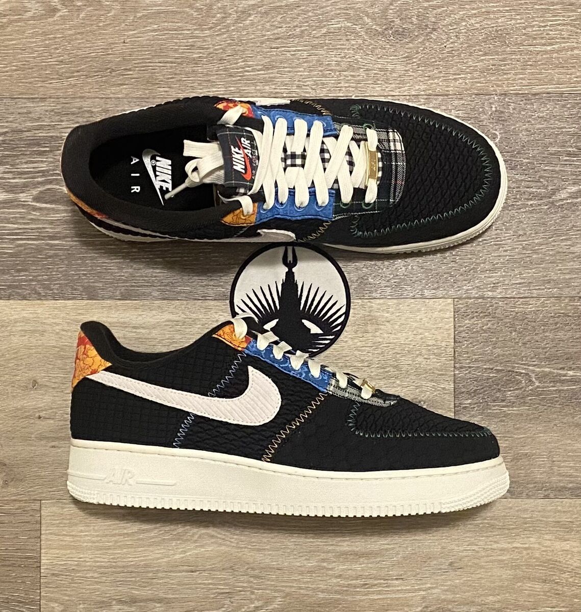 Nike Air Force 1 '07 LV8 'Multi-Material' Black White Sail Nike Air Force 1 '07 LV8 'Multi-Material' Black White Sail