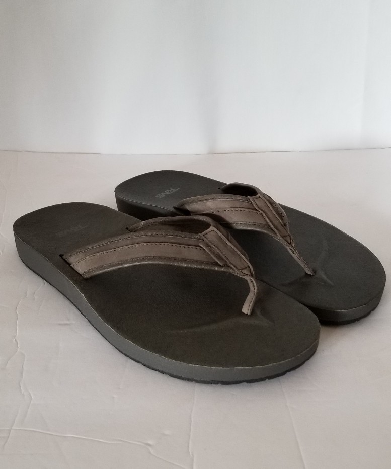 teva leather flip flops