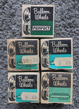 LOT 5x VTG NOS BALLOON STREAMLINE WHEELS PERFECT AIR PLANE MODEL TIRES w/box