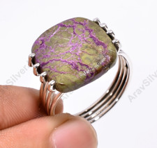 Natural Stichtite Ring 925 Sterling Silver Handmade Statement Rings Gift Jewelry