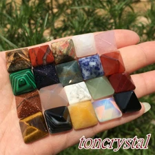 10pcs Mix Mini Natural Quartz Pyramid Crystal Tower Point Reiki Healing Gift