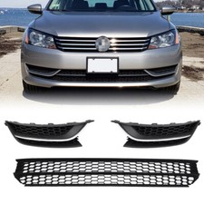 Fit 2012-2015 Volkswagen Vw Passat Front Lower Grille Fog Light Cover Wchrome