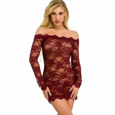 Sexy Women Lingerie Lace Babydoll Underwear Nightwear Sexy Mini Dress