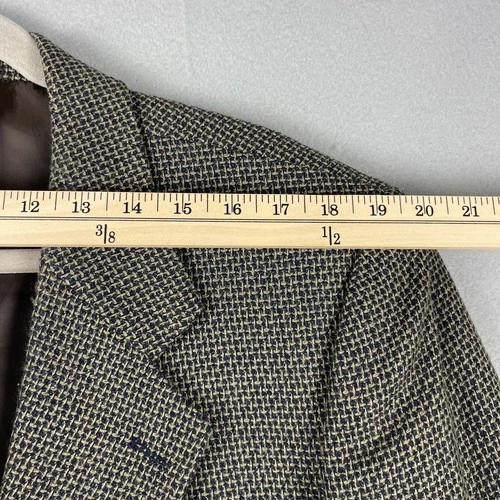Andre Vachon Lambswool Blazer Sport Coat Mens 46S Brown 2 Button image 12