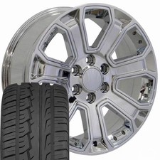 22x9 Chrome 5660 Rims 28545r22 As Tires Set Fit Gmc Sierra Yukon 22x9 Chrome 5660 Rims 28545r22 As Tires Set Fit Gmc Sierra Yukon